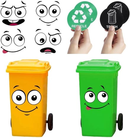 Allecto - Vuilnisbakstickers - Decoratieve stickers - Zelfklevend