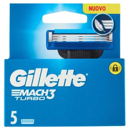 Gillette Mach3 Turbo Navulmesjes (verpakking van 5 stuks)
