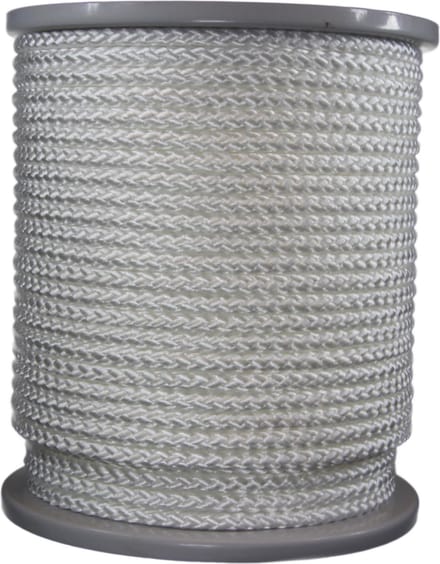 Gevlochten Koord – 200 meter – 8mm - Wit – Touw - Haspel