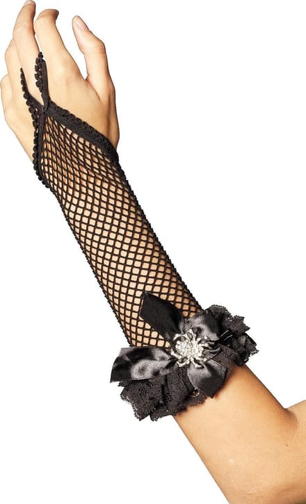 Zendaya mesh handschoen zwart