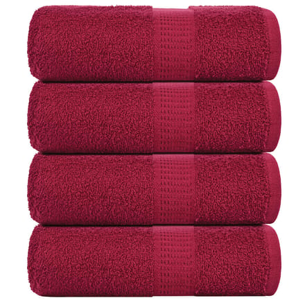 vidaXL - Gastendoekjes - FROGN - 4 - st - 30x50 - cm - 360 - g/m² - bordeaux