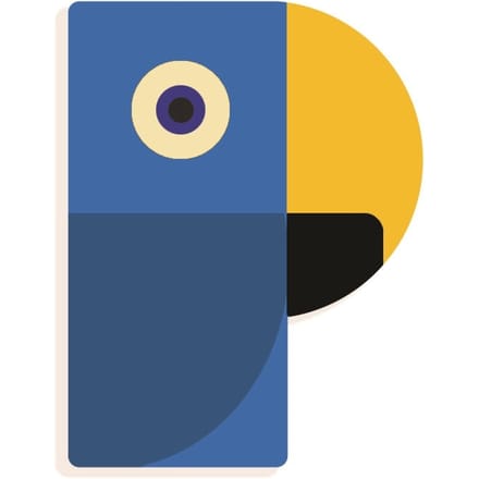 DJECO houten letter designed animal P