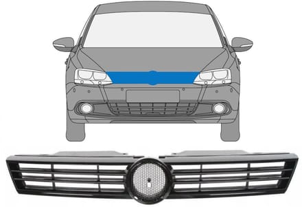 Grill voor Volkswagen Jetta 2010-2015