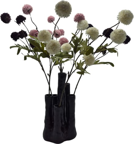 Deco4yourhome® - Vaas - Kandelaar - 6 Houders - Aluminium - Zwart - Black