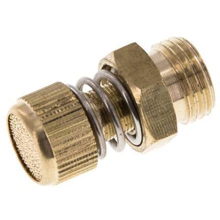 G3/8'' Messing Smoorgeluiddemper Met Geribbelde Schroef