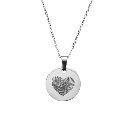 Ketting Vingerafdruk Hart Goud