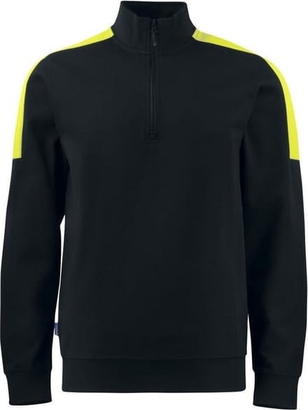 ProJob 2128 SWEATER MET KORTE RITSSLUITING 642128 - Zwart - L