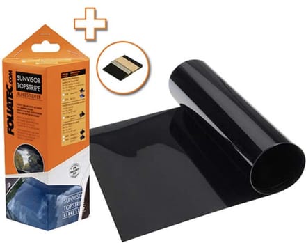 Foliatec Topstripe Reflex zonneband diepzwart (metalised) 15x152cm