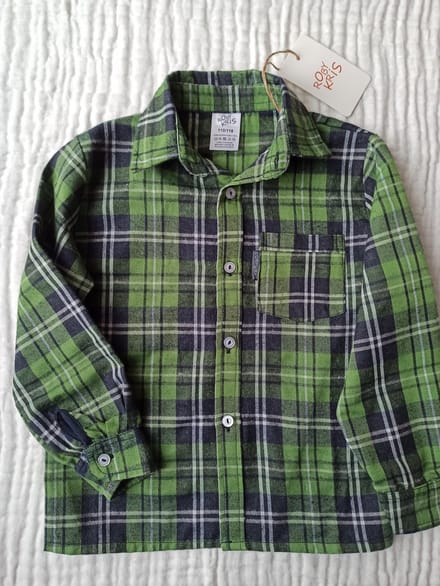 RobyKris Kids Overhemd - Lange mouw - Flanel - Maat 128-134
