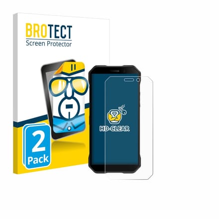 BROTECT - Screenprotector voor Doogee S61 Pro - Folie Beschermfolie transparant 2 Stuks