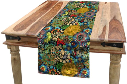 ABAKUHAUS Tafelrunner – 40x225 cm – Meerkleurig – Wasbaar op 40°C