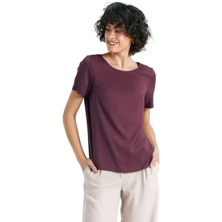 Basisblouse met korte mouwen voor dames Nife