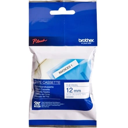 Brother M-K233 Tape Blauw op wit (12 mm)