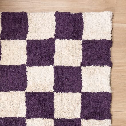 Fraai Retro vloerkleed - Gambit Paars/Wit - 200x290cm
