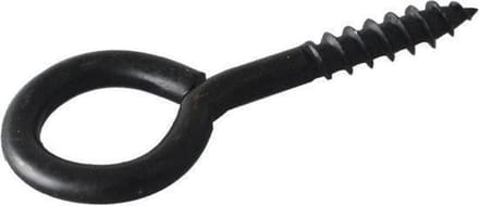 Schroefoog - zwart - 3.0 x 16 mm (4 stuks)