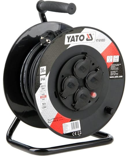 Yato YT-81053 - Verlengsnoer Bêta - 30m - IP44 - 4 Stopcontacten