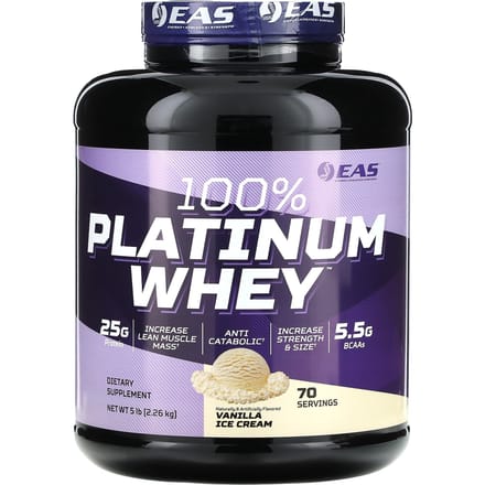 100% Platinum Whey, Vanille-ijs, 2,26 kg(5 pond)