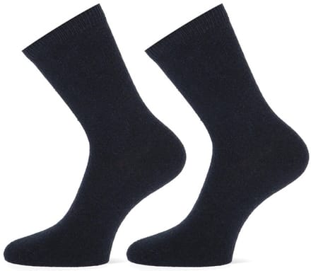 Sokken unisex dames en heren - donkerblauw - 10% wol - 2-pack - maat 36/42 -