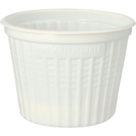 Snack- en soepbekers, PP 500 ml Ø 11,5 cm · 8,5 cm wit (25 stuks) zonder deksels. Herbruikbaar.