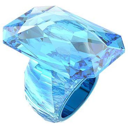 Swarovski Lucent Achthoekige Snede Grote Imitatie Kristal Ring Damesringen Blauw 5600223 55 blue