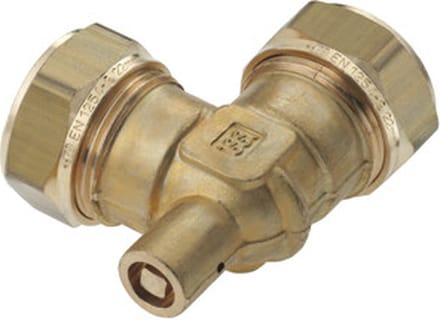 Bonfix messing knelknie met ontluchting 15mm