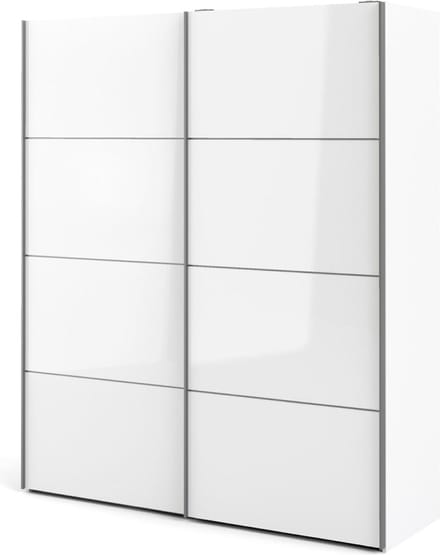 Veto kledingkast B 2 deurs H220 cm x B182 cm wit, wit hoogglans.