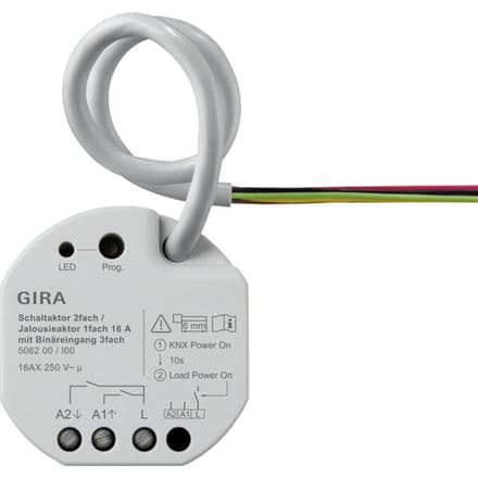 Gira One 2-Gang Schakelaar 16A KNX Veilige Actuator - 506200