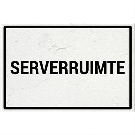Serverruimte bord | Forex Re materiaal | 18 x 12 cm