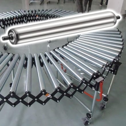 Industriële Transportrollen - RVS Rollen - Efficiënte Materiaalbehandeling - Roestvrij Staal Constructie - 38 cm Diameter