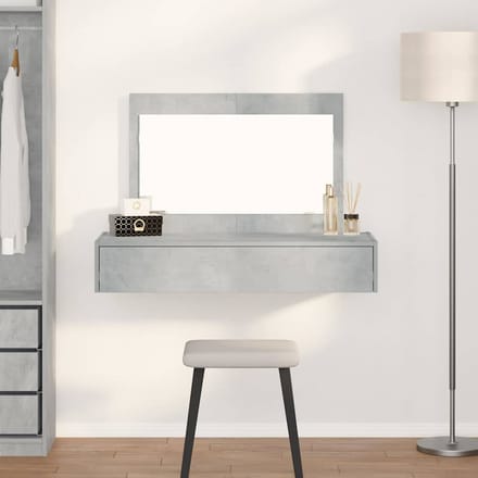 vidaXL - Kaptafel - Grijs - 100 - x - 40 - x - 70 - cm - Bewerkt - hout