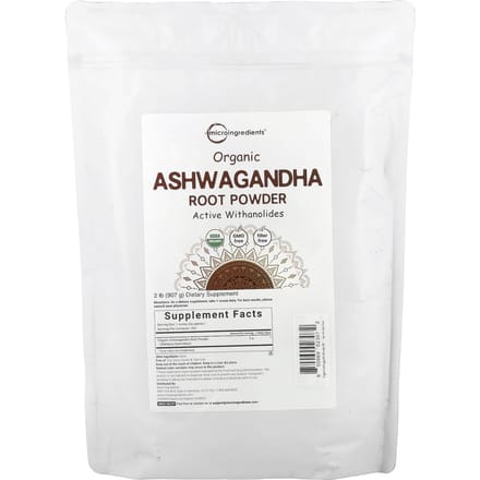 Micro Ingredients, Organic Ashwagandha Root Powder, 2 lb (907 g)