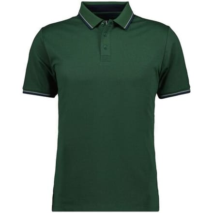 Ragman Polo Piqué Uni Tipping Keep Dry Finish Donker Groen / male