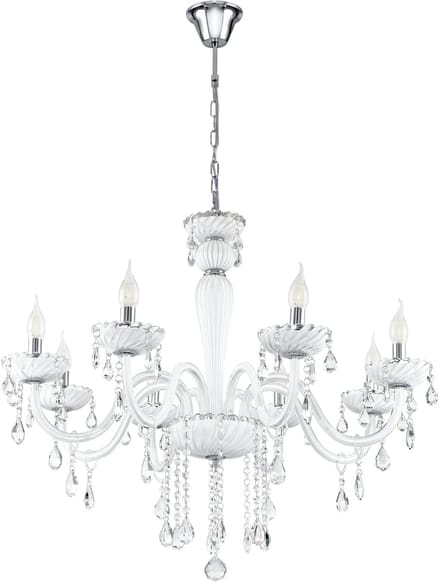 EGLO Carpento Hanglamp - E14 - Ø 70 cm - Chroom/Wit