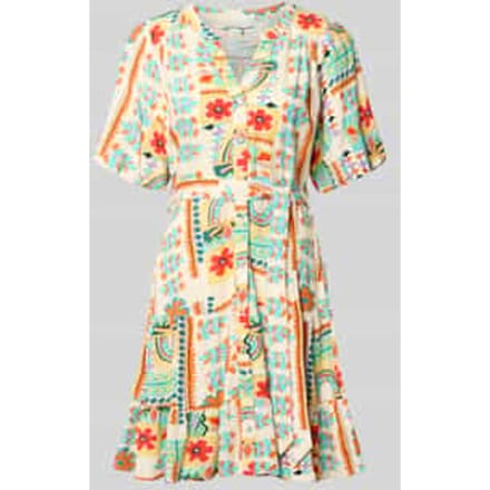 Tropische patchwork-minijurk