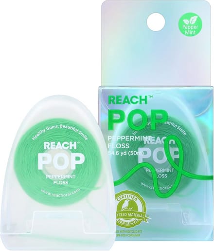 Poetsdraad Pepermunt & Kaneel - Vegan Flosdraad in Dispenser - 3 Kleuren