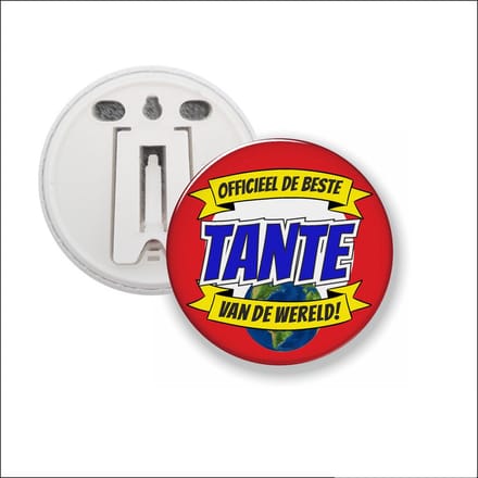 Button Met Clip 58 MM - Officieel De Beste Tante Van De Wereld