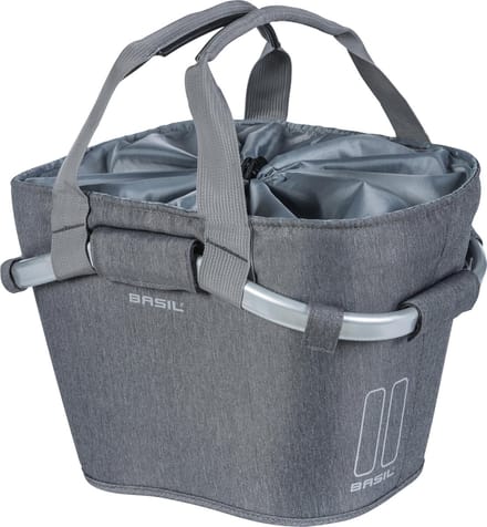 Basil 2Day Carry All Fietsmand KF - Voor - Polyester - Grijs Melee - 15 Liter