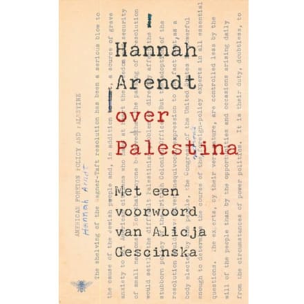 Over Palestina - Hannah Arendt