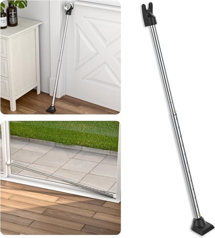 Deurbeveiligingsbalk - Deurstopper Stok - Huisbeveiliging - 2-in-1 Ontwerp - Verstelbaar 46-47 inch