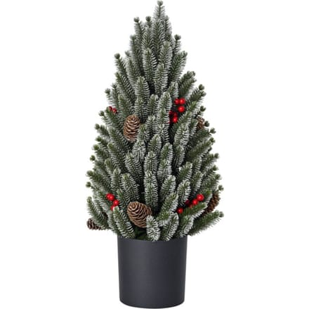 Homcom Mini kerstboom met dennenappels, rode bessen en overtop 50Â cm hoog,