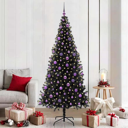 vidaXL - Kerstboom - Zwart - 210 - cm - PVC