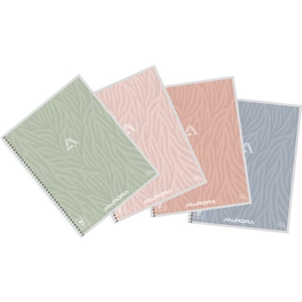 Schrift Aurora A5 lijn 120blz 80gr spiraal assorti