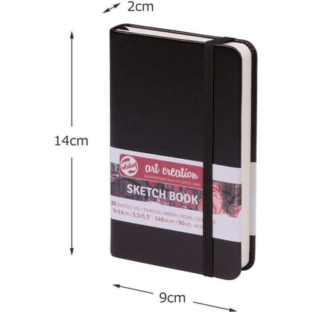 Carnet de croquis - TALENS - 9 x 14 cm - 80 feuilles - 140 g/m² - Couverture rigide blanc