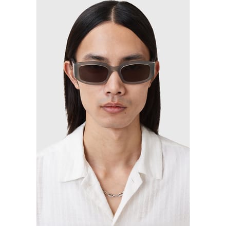 AllSaints Arlon Sunglasses Grey Khaki/silver Größe: OS | Sonnenbrillen Outlet | Herren | Grau