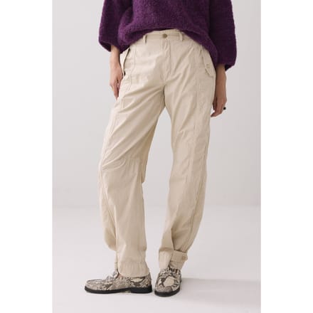Summum Woman Loose Cargo Crispy Plain Weave Ash Taglia: 38 | Pantaloni cargo Outlet | Donna