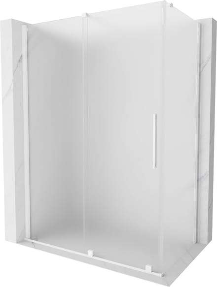 Mexen Velar verschuifbare douchecabine 150 x 85 , matglas, wit - 871-150-085-31-20