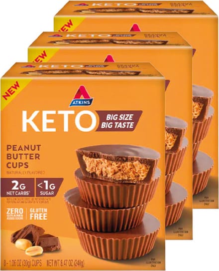 Atkins | Keto | Peanut Butter Cups | 3 stuks | 3 x 30g