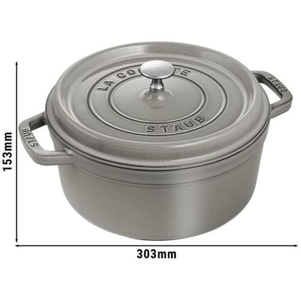 STAUB LA COCOTTE - Kookpot - Ø 240mm - Gietijzer - Grafietgrijs