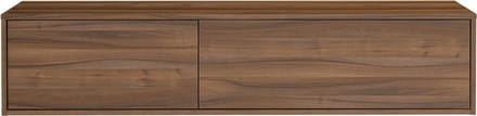 Vente-unique Zwevend wastafelmeubel, donker naturel - 150 cm - ISAURE