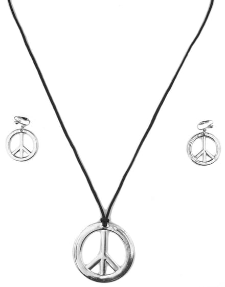 Vegaoo - Set Hippie sieraden voor volwassenen